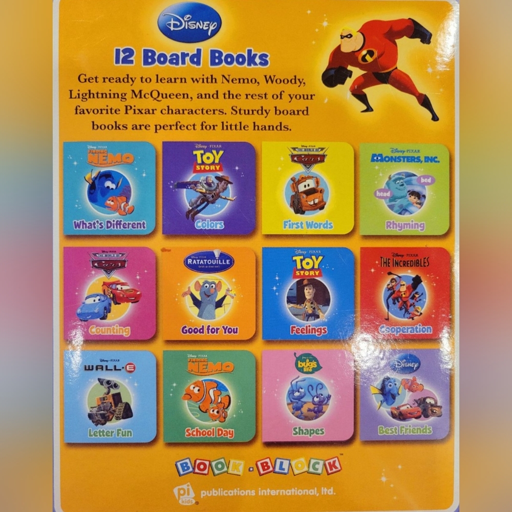 12 Disney Mini Board Books With Carrying Case